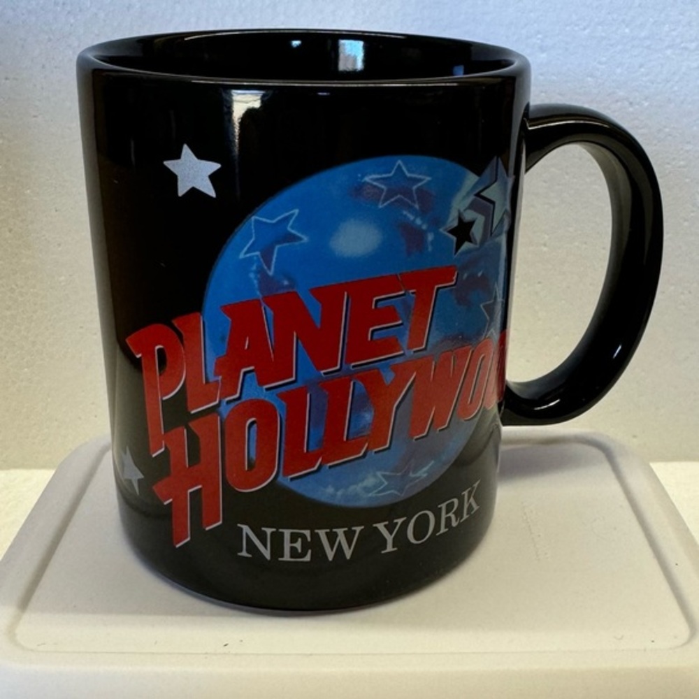 PLANET HOLLYWOOD NEW YORK, EUC Ceramic Coffee Cup/Mug,‎ VINTAGE 1991